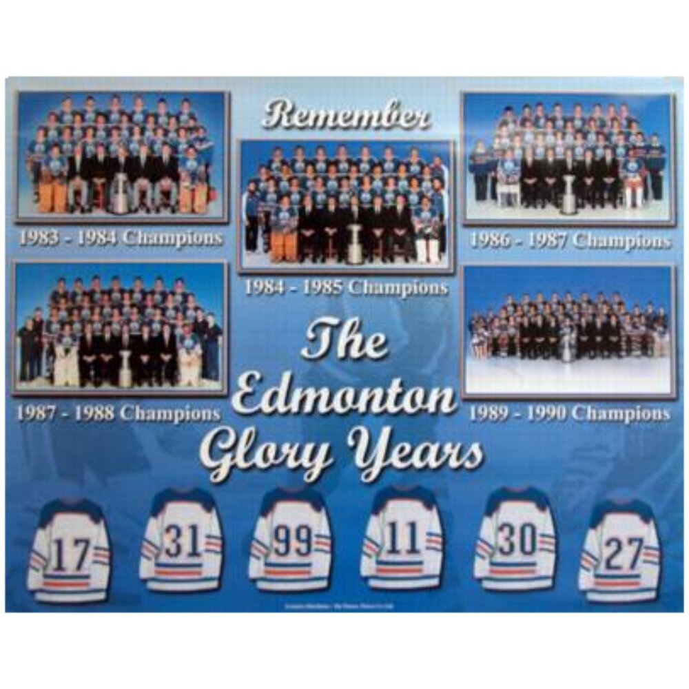 The Glory Years Edmonton Oilers Poster